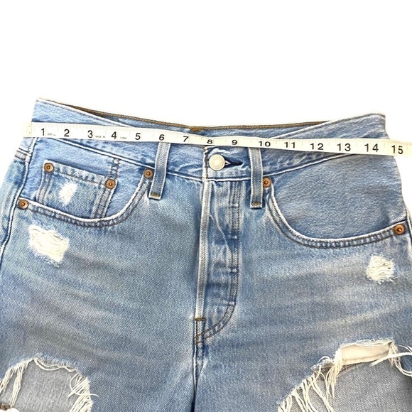 LEVI'S 501 High Rise Cut Off Jean Shorts - Picture 11 of 13